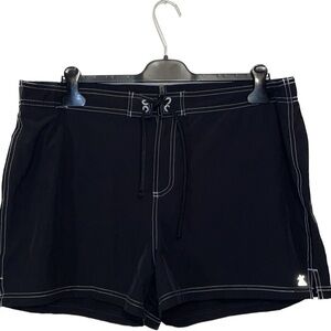 Zero Xposur women’s shorts 18W black white board bathing suit swim bottom plus